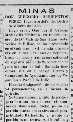 Solicitud registro Bendición, 13/10/1939